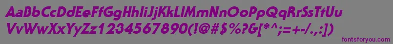 StaidGothicHeavyItalic Font – Purple Fonts on Gray Background