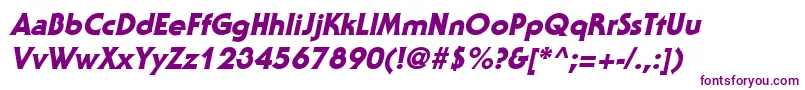 Шрифт StaidGothicHeavyItalic – фиолетовые шрифты на белом фоне