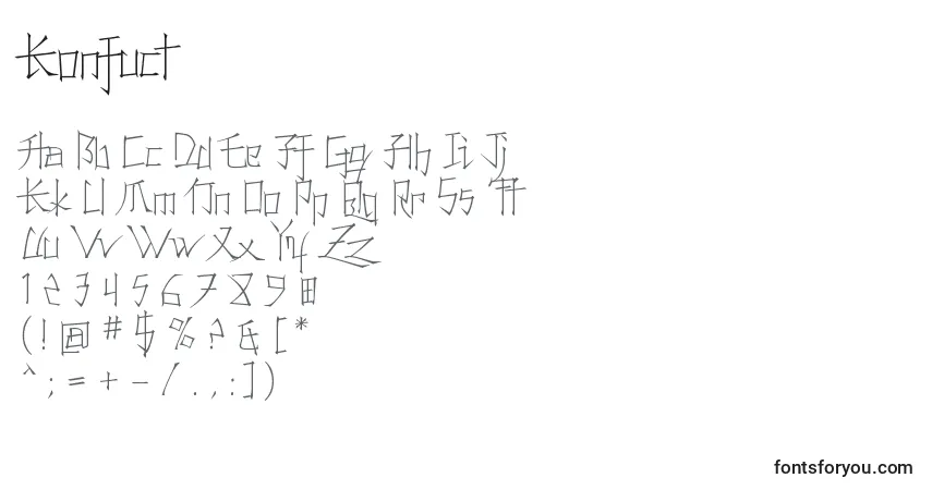 Fuente Konfuct - alfabeto, números, caracteres especiales