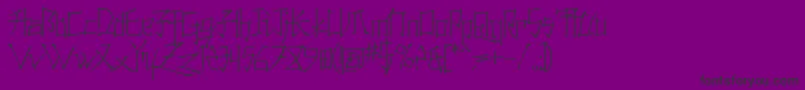 フォントKonfuct – 紫の背景に黒い文字