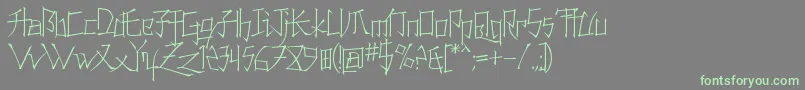 Konfuct-fontti – vihreät fontit harmaalla taustalla