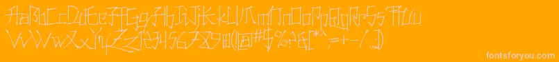 Konfuct Font – Pink Fonts on Orange Background
