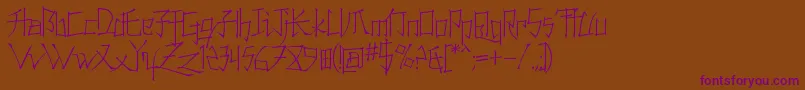 Konfuct Font – Purple Fonts on Brown Background