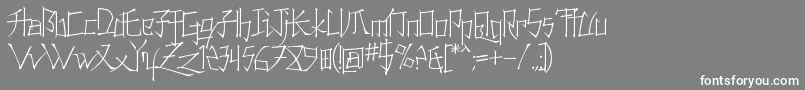 Konfuct-fontti – valkoiset fontit harmaalla taustalla