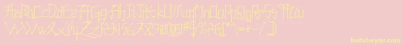 Шрифт Konfuct – жёлтые шрифты на розовом фоне