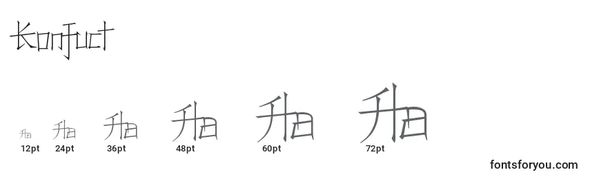 Größen der Schriftart Konfuct