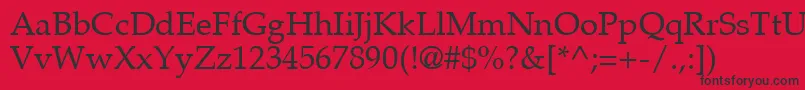 PalatinoLtRoman Font – Black Fonts on Red Background