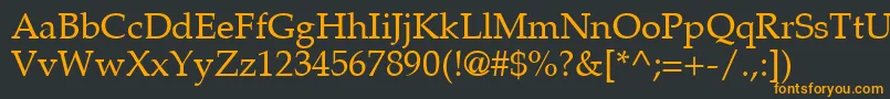 PalatinoLtRoman Font – Orange Fonts on Black Background