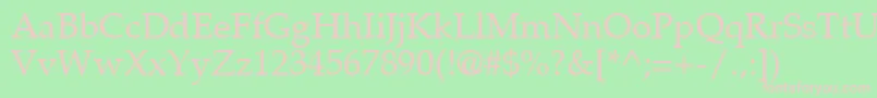 PalatinoLtRoman Font – Pink Fonts on Green Background