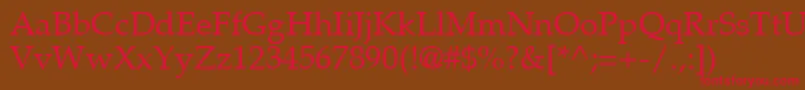 PalatinoLtRoman Font – Red Fonts on Brown Background