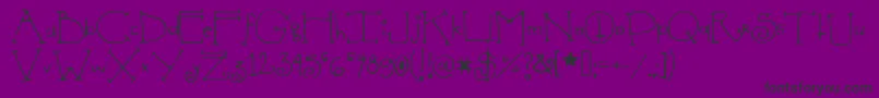 フォントShedevil – 紫の背景に黒い文字