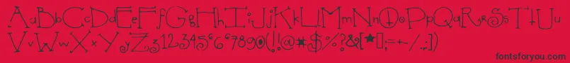 Shedevil Font – Black Fonts on Red Background