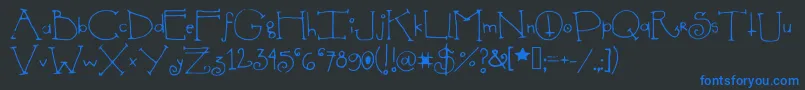 Shedevil Font – Blue Fonts on Black Background