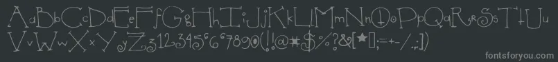 Shedevil-Schriftart – Graue Schriften auf schwarzem Hintergrund