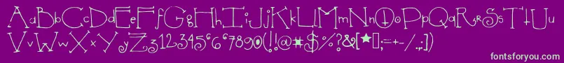 Shedevil Font – Green Fonts on Purple Background