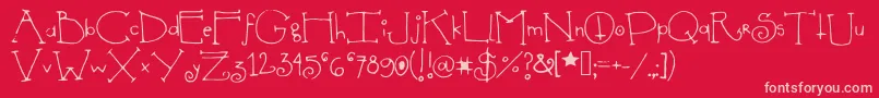 Shedevil Font – Pink Fonts on Red Background