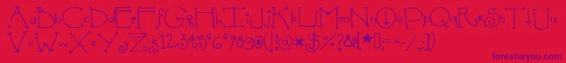 Shedevil Font – Purple Fonts on Red Background