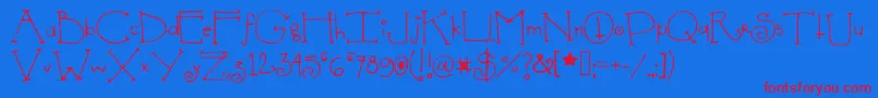 fuente Shedevil – Fuentes Rojas Sobre Fondo Azul