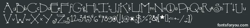 フォントShedevil – 黒い背景に白い文字