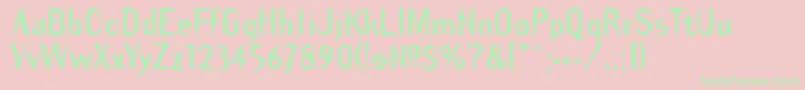 TemplategothicboldBold-Schriftart – Grüne Schriften auf rosa Hintergrund