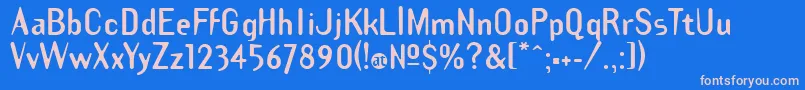 TemplategothicboldBold Font – Pink Fonts on Blue Background