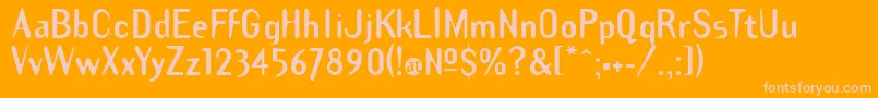 TemplategothicboldBold Font – Pink Fonts on Orange Background