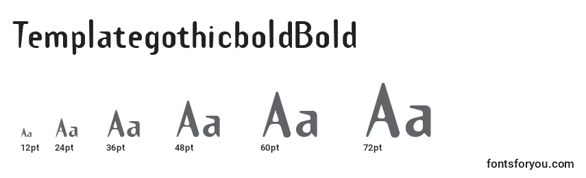 TemplategothicboldBold Font Sizes
