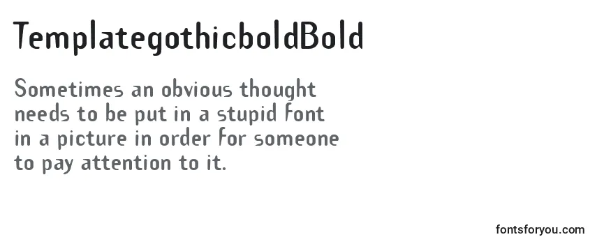TemplategothicboldBold Font