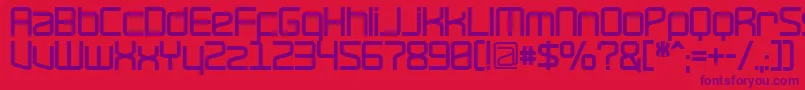 Weitere Informationen zur Ravebold-Schriftart Ravebold-Schriftart – Violette Schriften auf rotem Hintergrund
