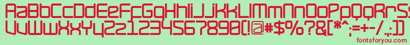 Ravebold Font – Red Fonts on Green Background