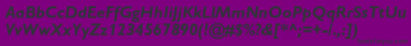 GillsanscBolditalic Font – Black Fonts on Purple Background