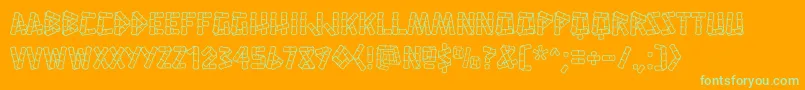 HanaleiRegular Font – Green Fonts on Orange Background