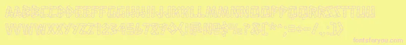 HanaleiRegular Font – Pink Fonts on Yellow Background