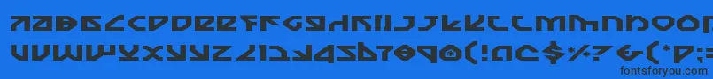 NostromoExpanded Font – Black Fonts on Blue Background