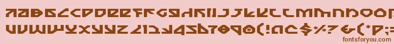 NostromoExpanded Font – Brown Fonts on Pink Background