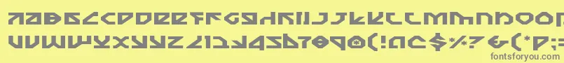 NostromoExpanded Font – Gray Fonts on Yellow Background