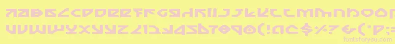 NostromoExpanded Font – Pink Fonts on Yellow Background