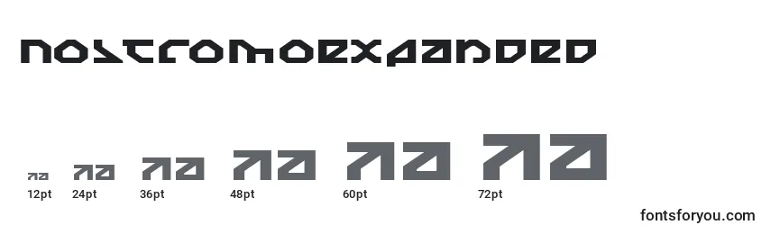 NostromoExpanded Font Sizes