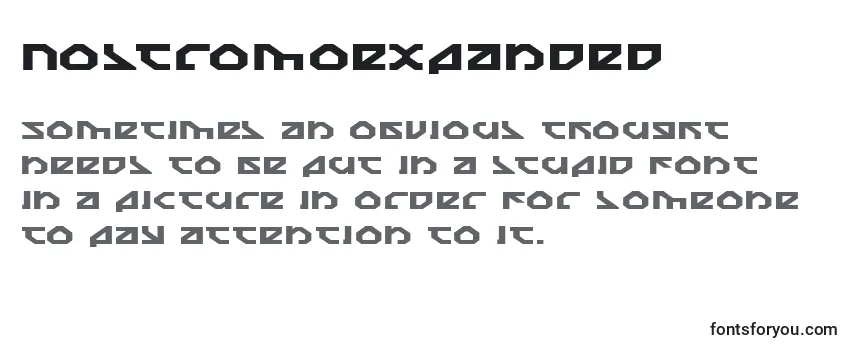 Review of the NostromoExpanded Font
