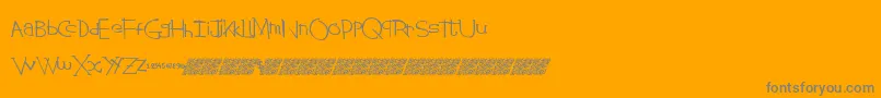 Stringtheory-Schriftart – Graue Schriften auf orangefarbenem Hintergrund