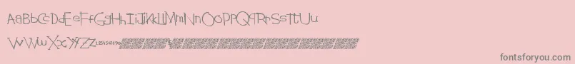 Fonte Stringtheory – fontes cinzas em um fundo rosa