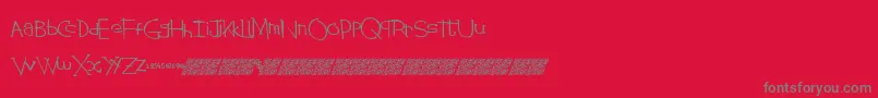 Stringtheory Font – Gray Fonts on Red Background