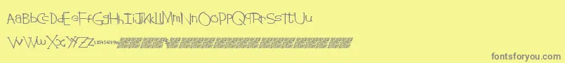 Stringtheory Font – Gray Fonts on Yellow Background