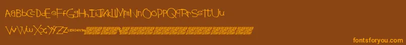 Stringtheory Font – Orange Fonts on Brown Background