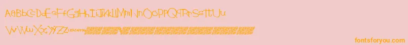 Stringtheory Font – Orange Fonts on Pink Background