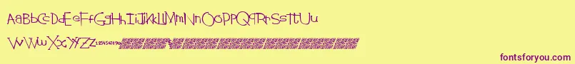 Stringtheory Font – Purple Fonts on Yellow Background