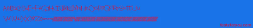 Stringtheory Font – Red Fonts on Blue Background