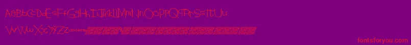 Stringtheory Font – Red Fonts on Purple Background