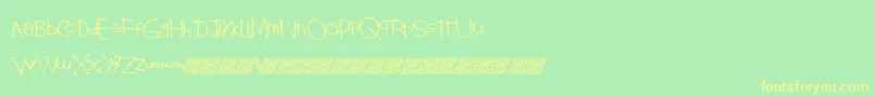 Stringtheory Font – Yellow Fonts on Green Background