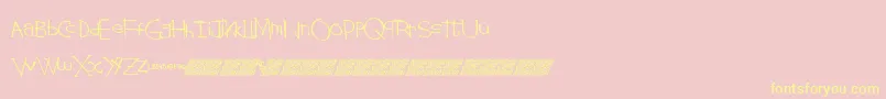 Stringtheory Font – Yellow Fonts on Pink Background